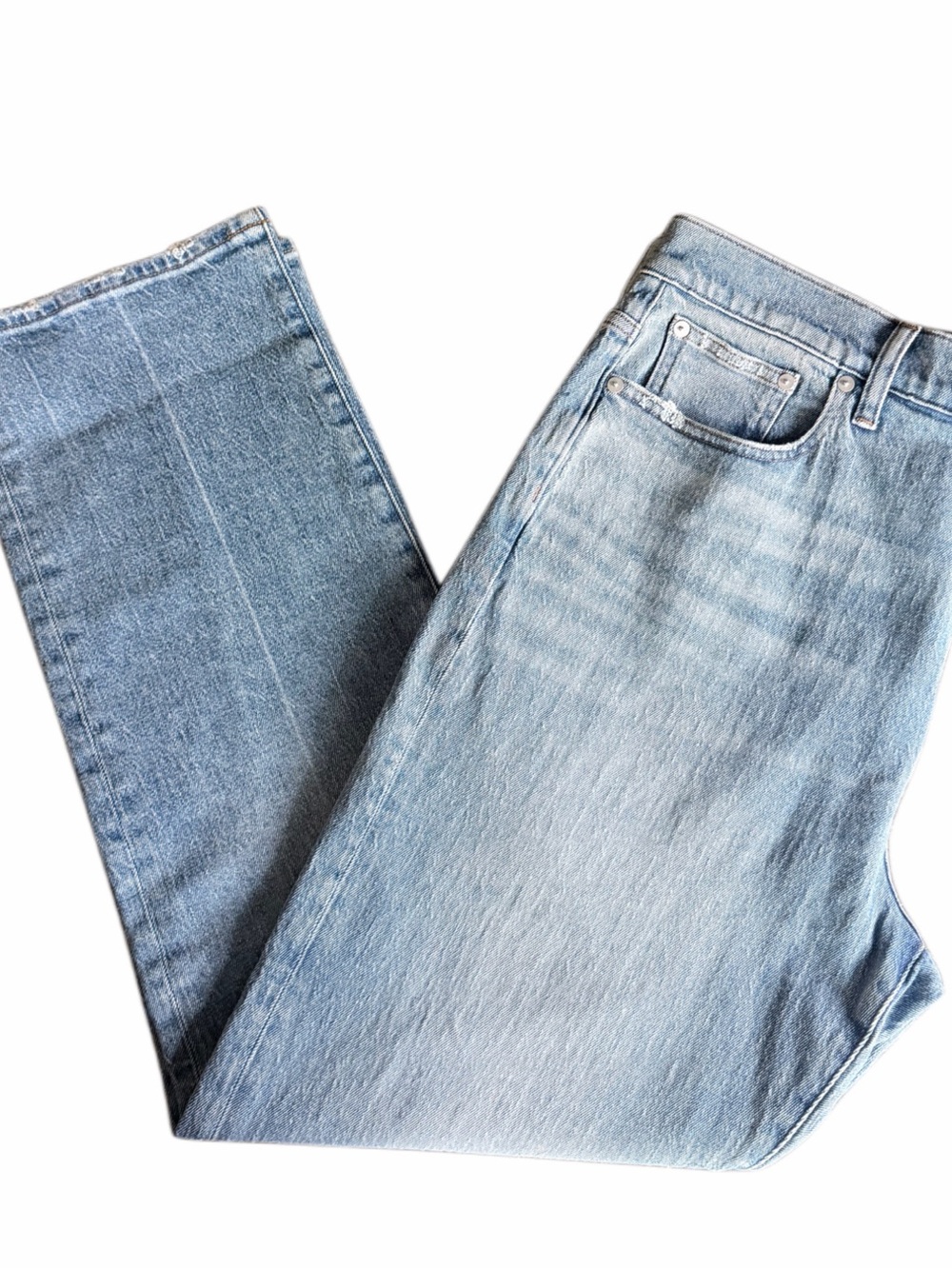 Madewell ‘90s Straight Jeans Womens 32 Blue High Rise NWT Magic Pockets